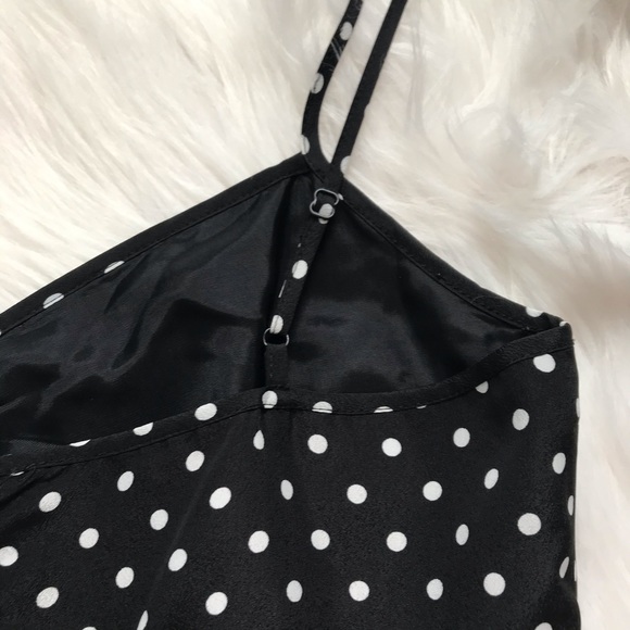 J.Crew Polka Dot Cami Flare Dress In Black - Picture 8 of 12